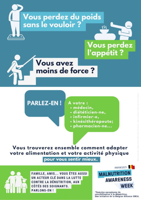 Affiche dénutrition liée à la maladie ou à l'âge 2025 ONCA MAW
