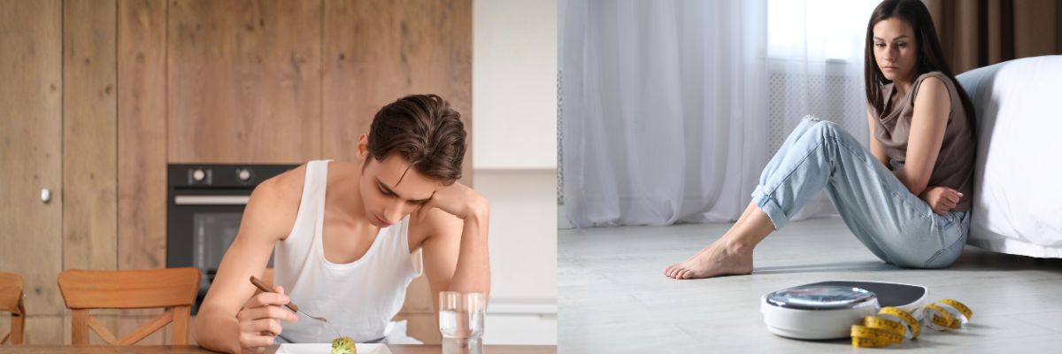 Montre les tca chez deux personnes. Manger bouger