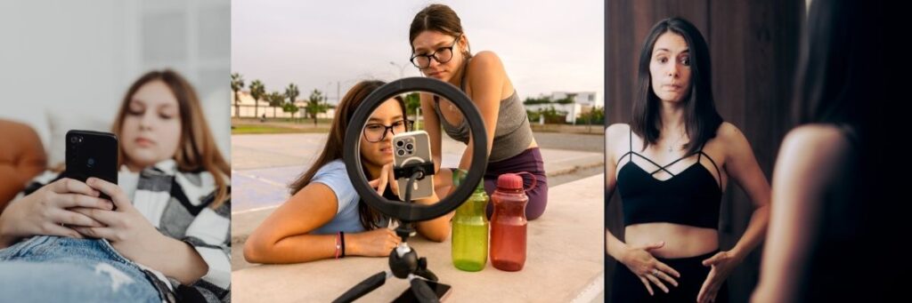 Réseaux sociaux comparaison corps TCA